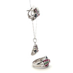 Jewelry Set: Ruby, Sapphire & Emerald