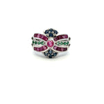 Jewelry Set: Ruby, Sapphire & Emerald