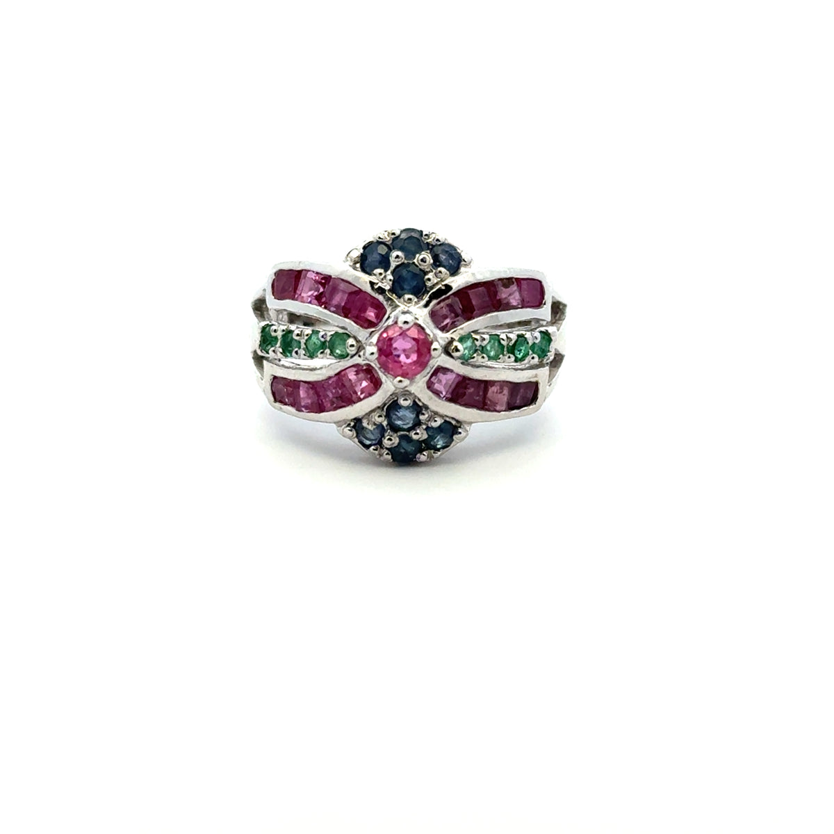 Jewelry Set: Ruby, Sapphire & Emerald