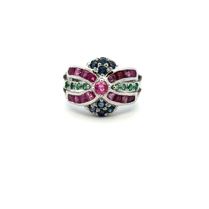 Jewelry Set: Ruby, Sapphire & Emerald