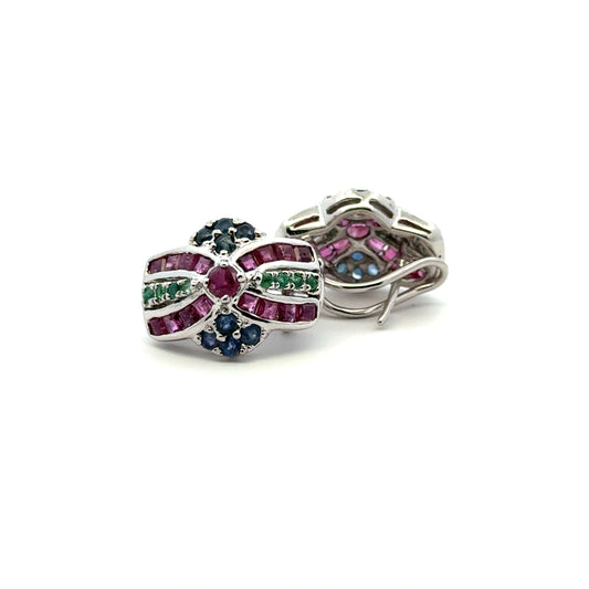 Jewelry Set: Ruby, Sapphire & Emerald