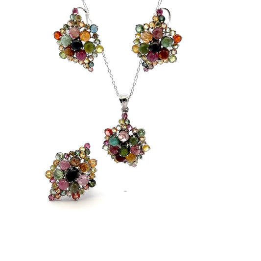 Jewelry Set: Multicolor Tourmaline