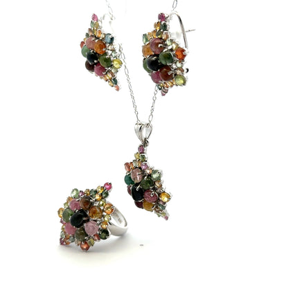 Jewelry Set: Multicolor Tourmaline
