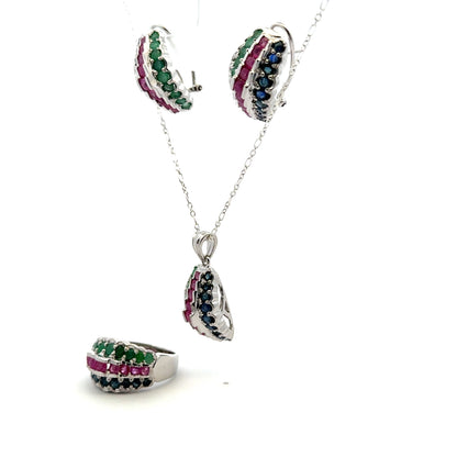 Ruby, Sapphire & Emerald Set