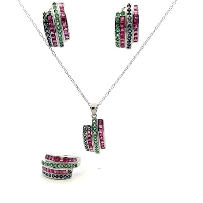 Ruby, Sapphire & Emerald Set