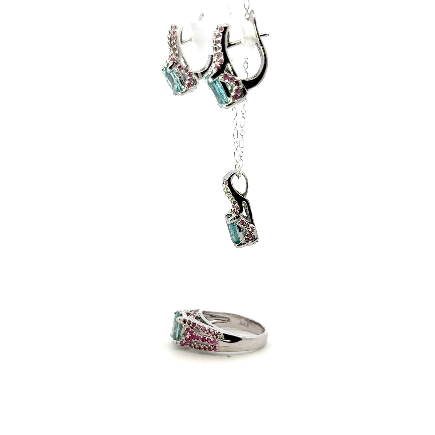 Ruby & Zircon Jewelry Set