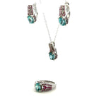 Ruby & Zircon Jewelry Set
