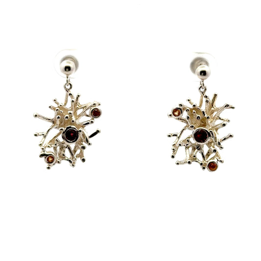 Yellow Sapphire & Red Garnet , Handmade