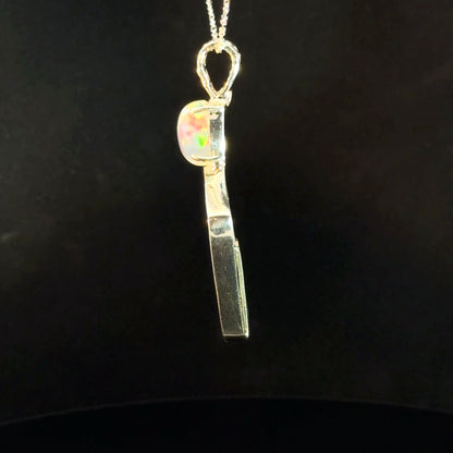 Ammolite & Mexican Jelly Opal Pendant