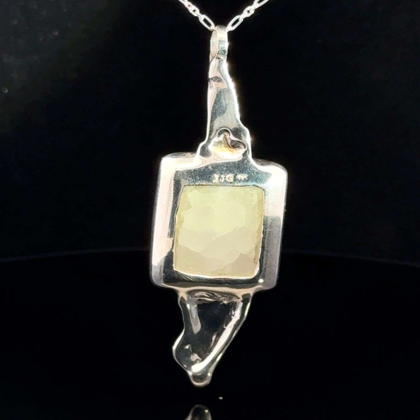 White Druzy Quartz Freeform Pendant