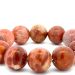 Bracelet: Unique Red Fossilized Coral, Natural Color