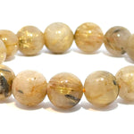 Bracelet: Golden Rutilated With Hemitite Bracelet