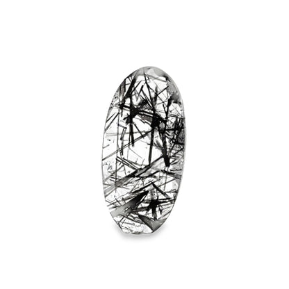 Tourmalinated Quartz Faceted Stone