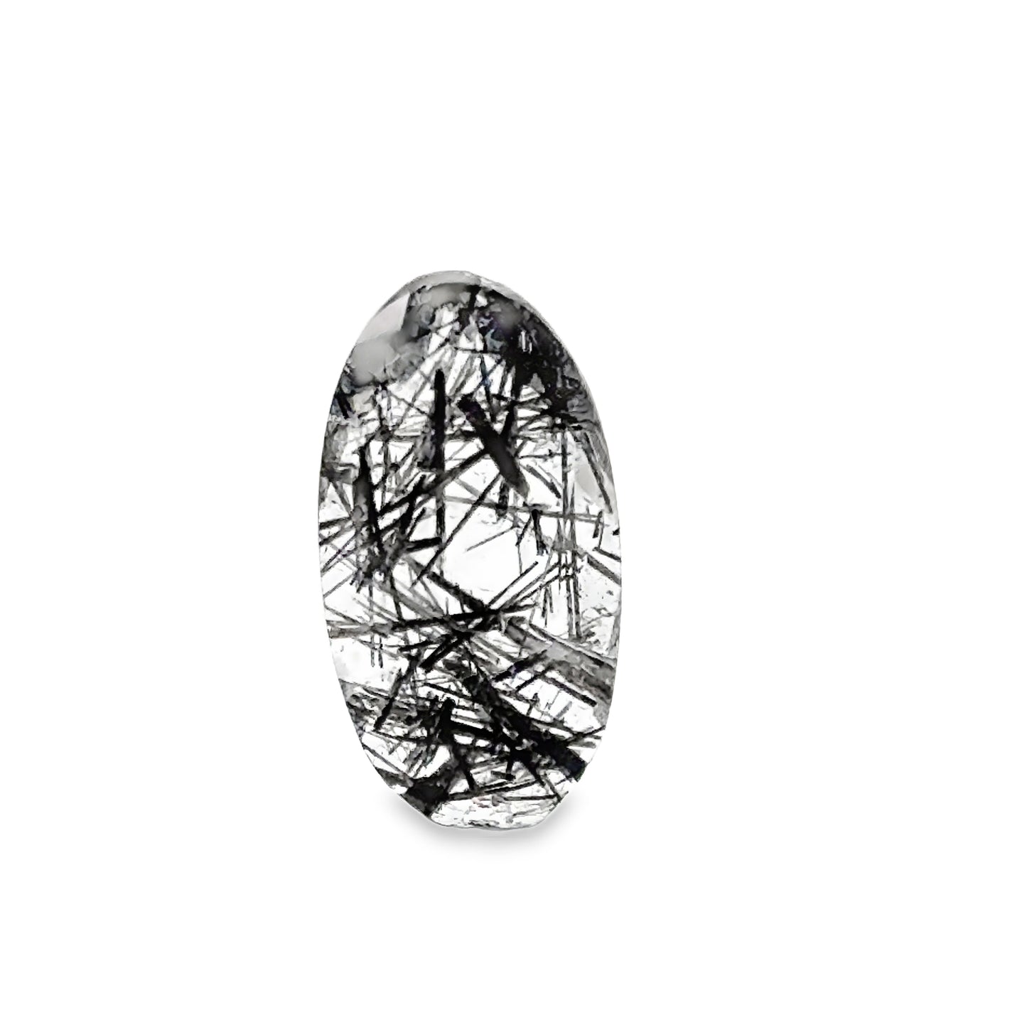 Tourmalinated Quartz Faceted Stone