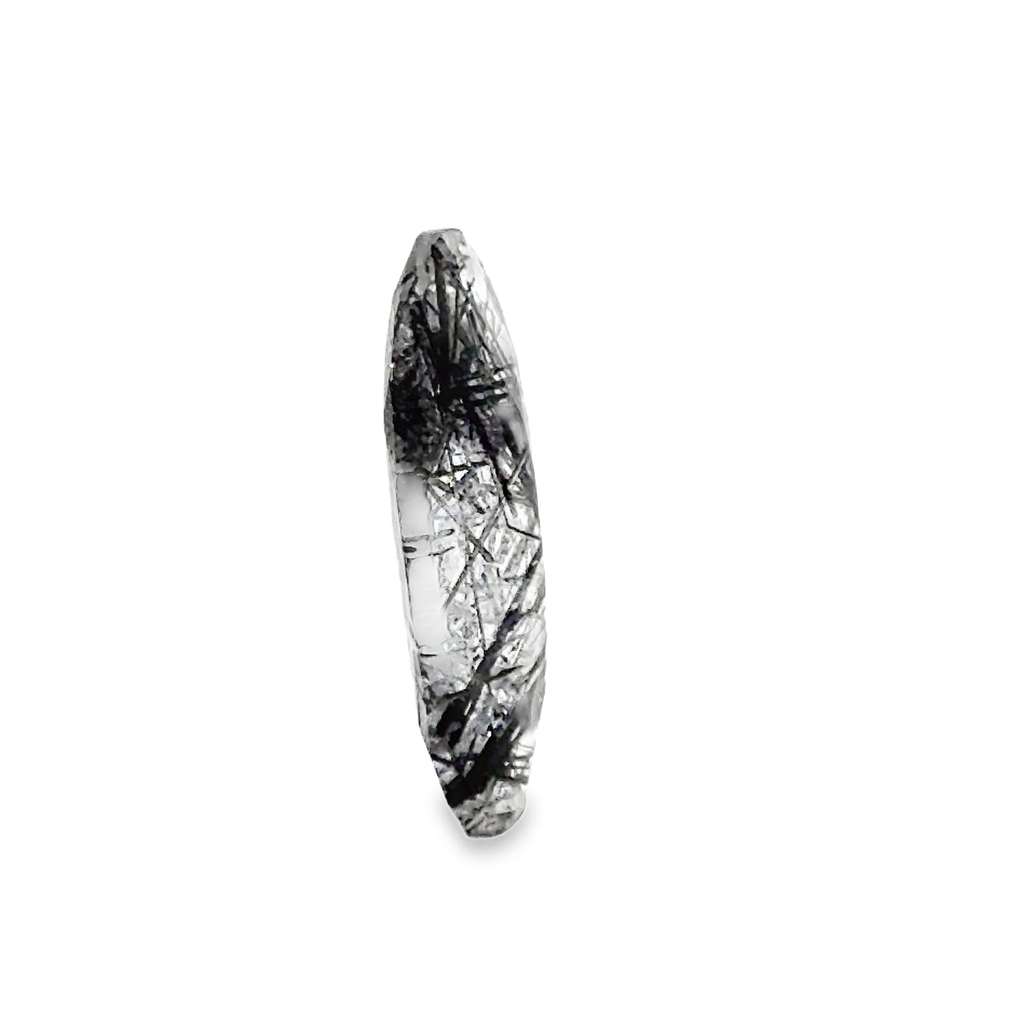 Tourmalinated Quartz Faceted Stone