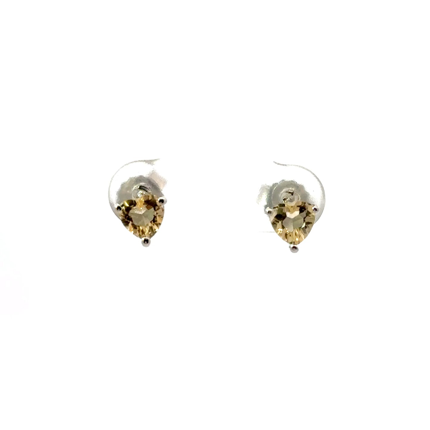Citrine Heart-Shaped Earrings – Unique Statement Jewelry Highlighting Sunny Hues