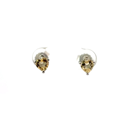 Citrine Heart-Shaped Earrings – Unique Statement Jewelry Highlighting Sunny Hues