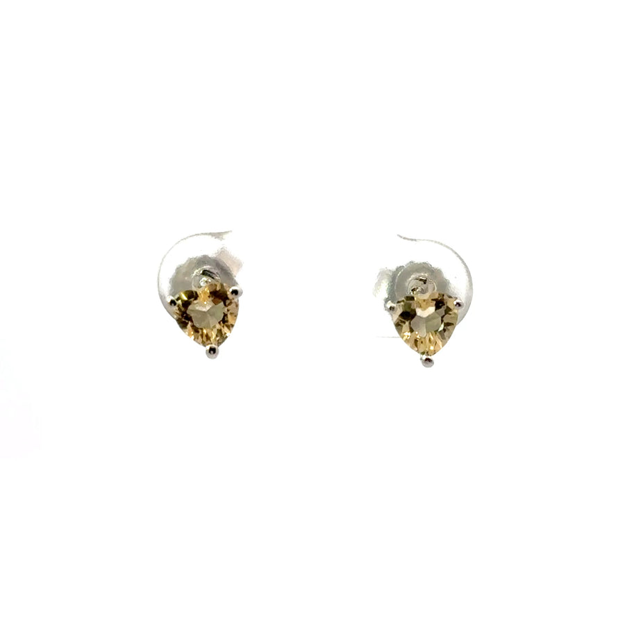Citrine Heart-Shaped Earrings – Unique Statement Jewelry Highlighting Sunny Hues