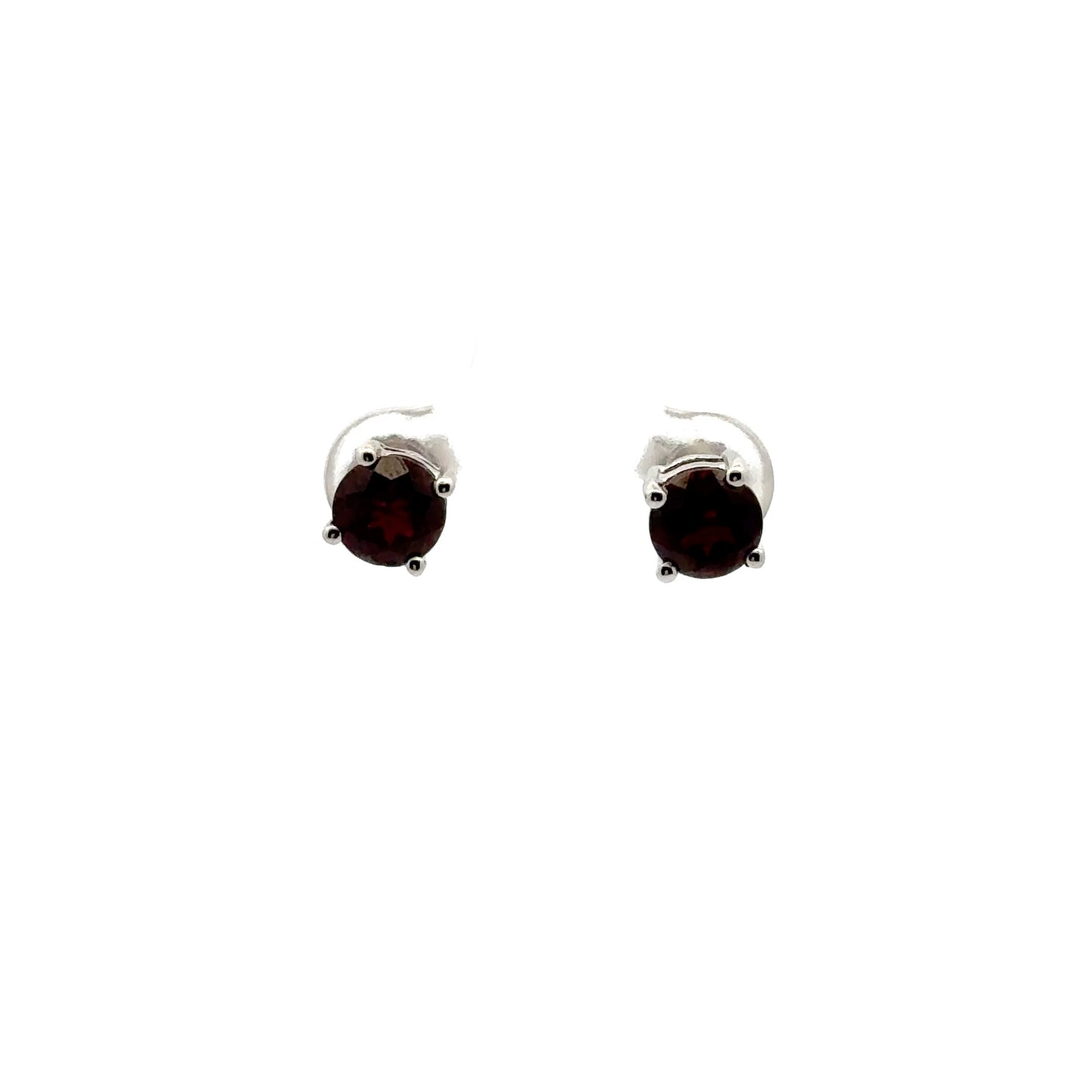 Garnet Rounded-Shaped Earrings – Natural Gemstone Jewelry for Passion and Confidence