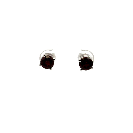 Garnet Rounded-Shaped Earrings – Natural Gemstone Jewelry for Passion and Confidence