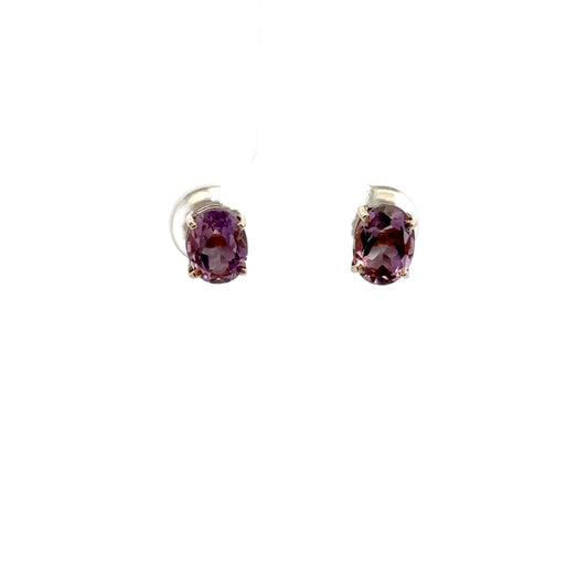 Amethyst Diamond-Shaped Earrings – Natural Gemstone Jewelry for Everyday Elegance