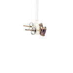 Amethyst Diamond-Shaped Earrings – Natural Gemstone Jewelry for Everyday Elegance