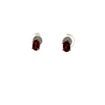 Garnet Diamond Shaped Earrings – Artisan Jewelry Featuring Bold, Radiant Color
