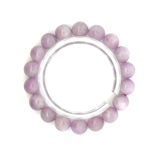 AA Kunzite Beaded Bracelet – Unique Pink Crystal Jewelry