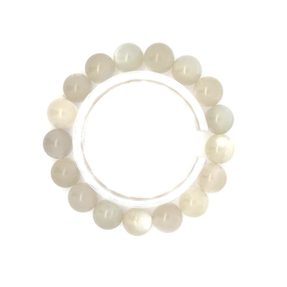 White Chocolate Moonstone Beaded Bracelet – Unique Crystal Jewelry - (AAA Quality)