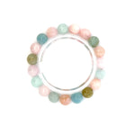 Morganite & Aquamarine Bracelet – Natural Pink & Blue Gemstone Jewelry