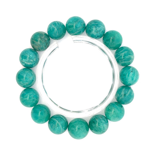 AAA Brazilian Amazonite Bracelet – Natural Blue-Green Gemstone Jewelry