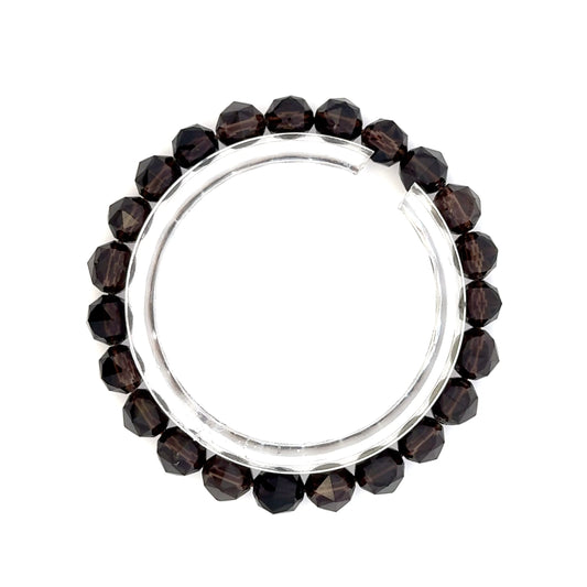 Smoky Quartz Diamond Cut Bracelet – Natural Brown Gemstone Jewelry for Energy & Style