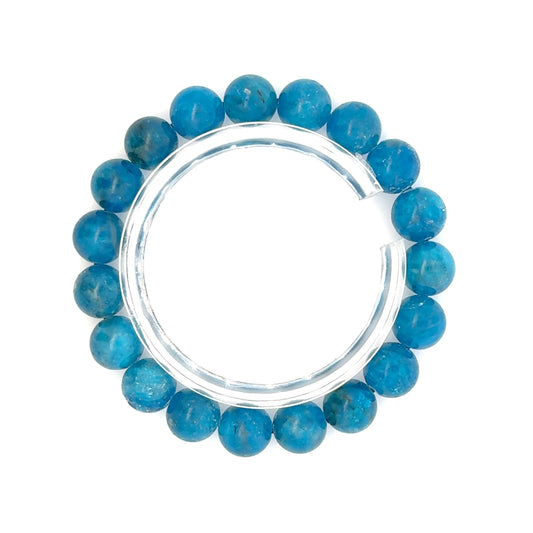 AA Blue Apatite Bracelet – Natural Deep Blue Gemstone Jewelry
