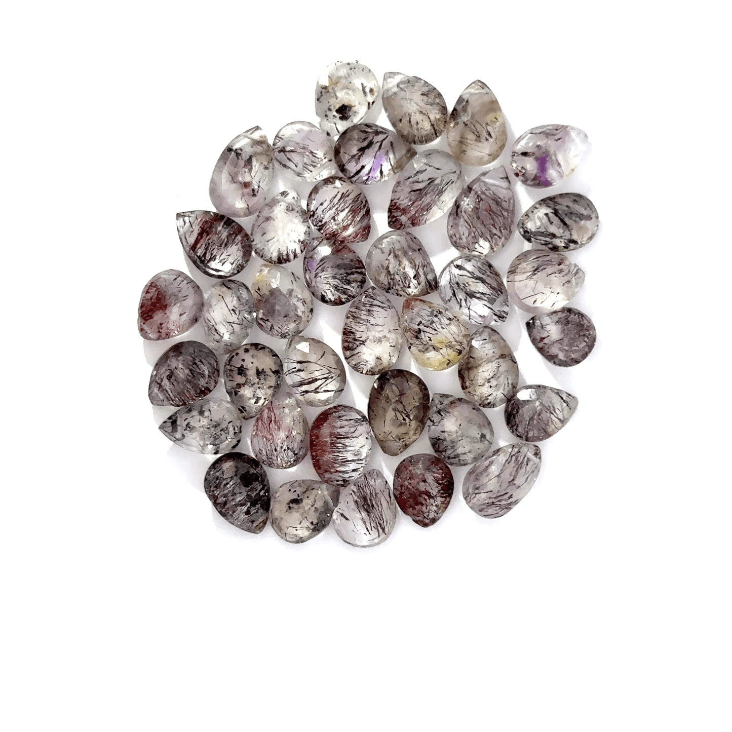 Super Seven / Sacred Seven Faceted Side Drilled Beads