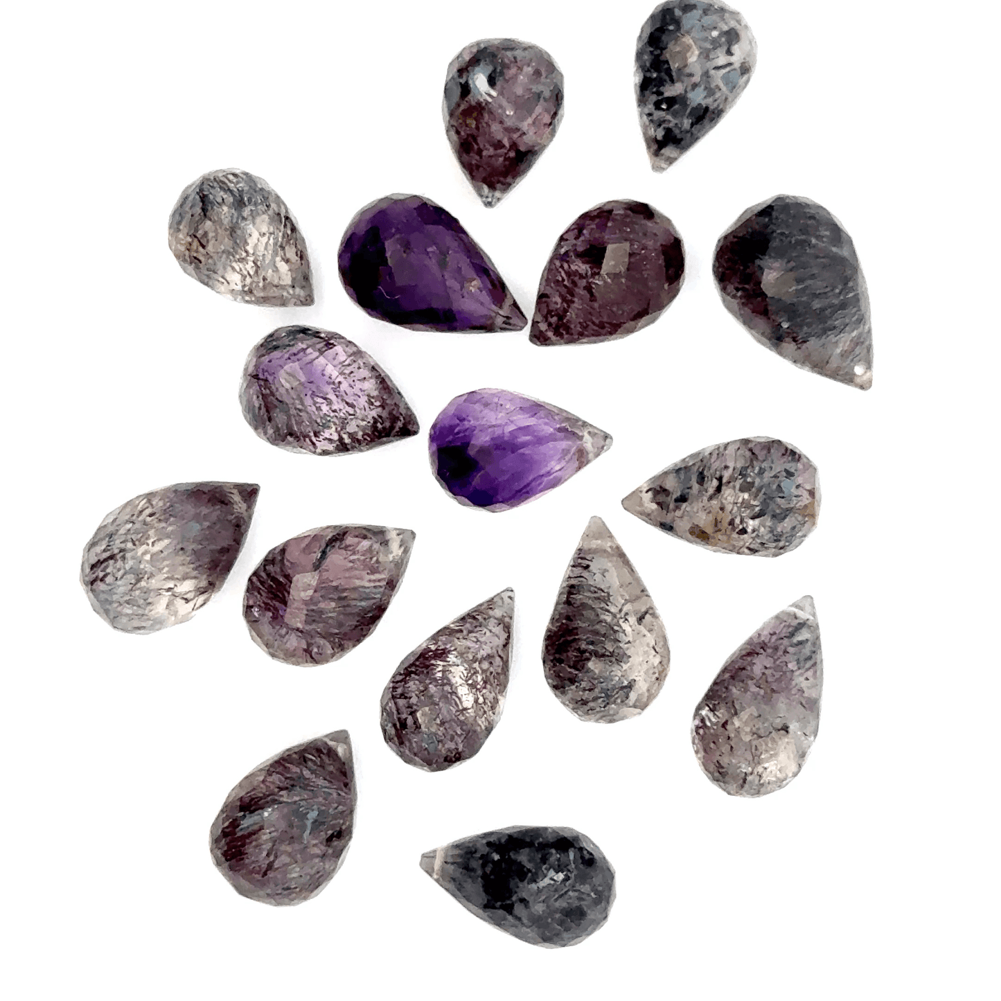 Sacred Seven / Super Seven Briolette Beads – Side Drilled