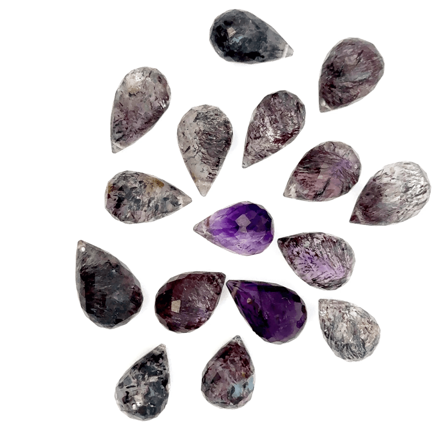 Sacred Seven / Super Seven Briolette Beads – Side Drilled
