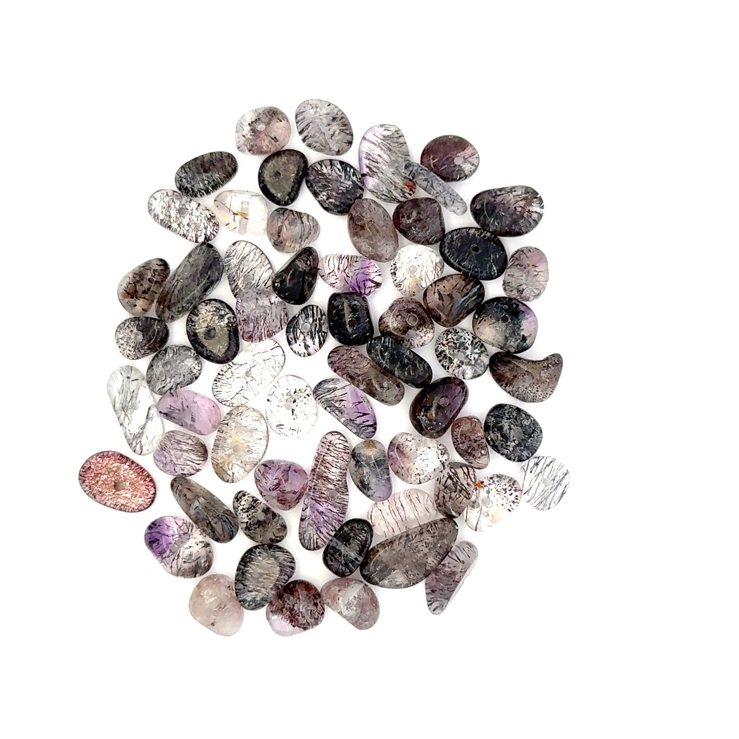 Super Seven / Sacred Seven Tumbled Face-Drilled Beads