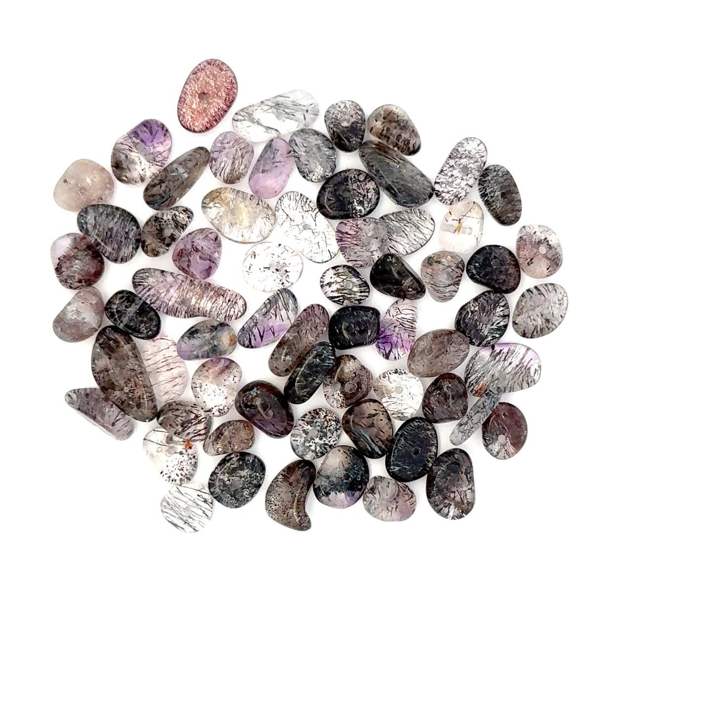 Super Seven / Sacred Seven Tumbled Face-Drilled Beads