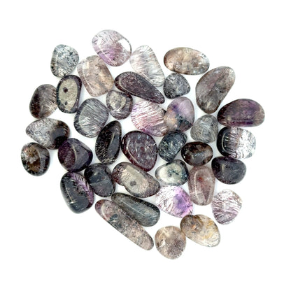 Sacred Seven / Super Seven Freeform Tumbled Beads, Face Drilled