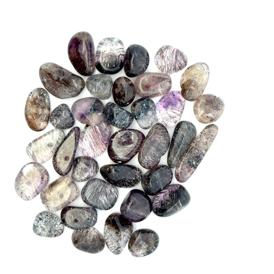 Sacred Seven / Super Seven Freeform Tumbled Beads, Face Drilled