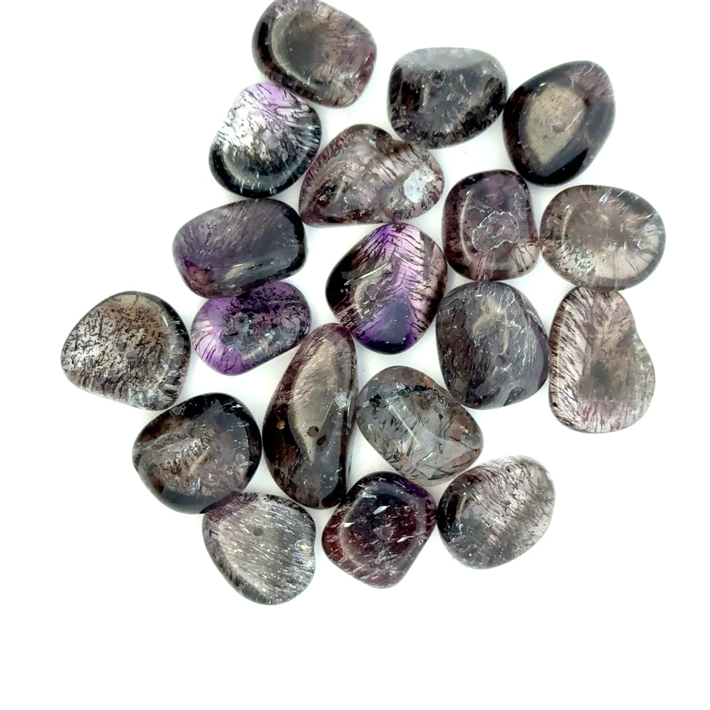 Sacred Seven / Super Seven Crystal Beads – Tumbled & Face Drilled