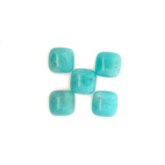 Amazonite Cushion-Shaped Gemstone – Elegant Blue-Green Crystal Jewelry