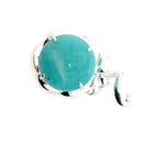AAAA Amazonite Pendant – Unique Sterling Silver Jewelry with Round Amazonite Stone