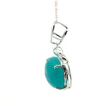 AAAA Amazonite Pendant – Unique Sterling Silver Jewelry with Round Amazonite Stone
