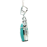 AAAA Amazonite Peruvian Pendant – Unique 925 Silver Jewelry Featuring Round Stone in Crown Setting