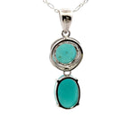 AAAA Amazonite Peruvian Pendant – Unique 925 Silver Pendant Featuring Round and Oval Stone