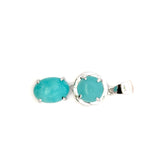 AAAA Amazonite Peruvian Pendant – Unique 925 Silver Pendant Featuring Round and Oval Stone