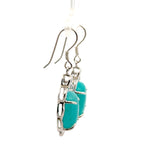 Amazonite Earrings – 925 Sterling Silver Flower-Shaped Gemstone Jewelry