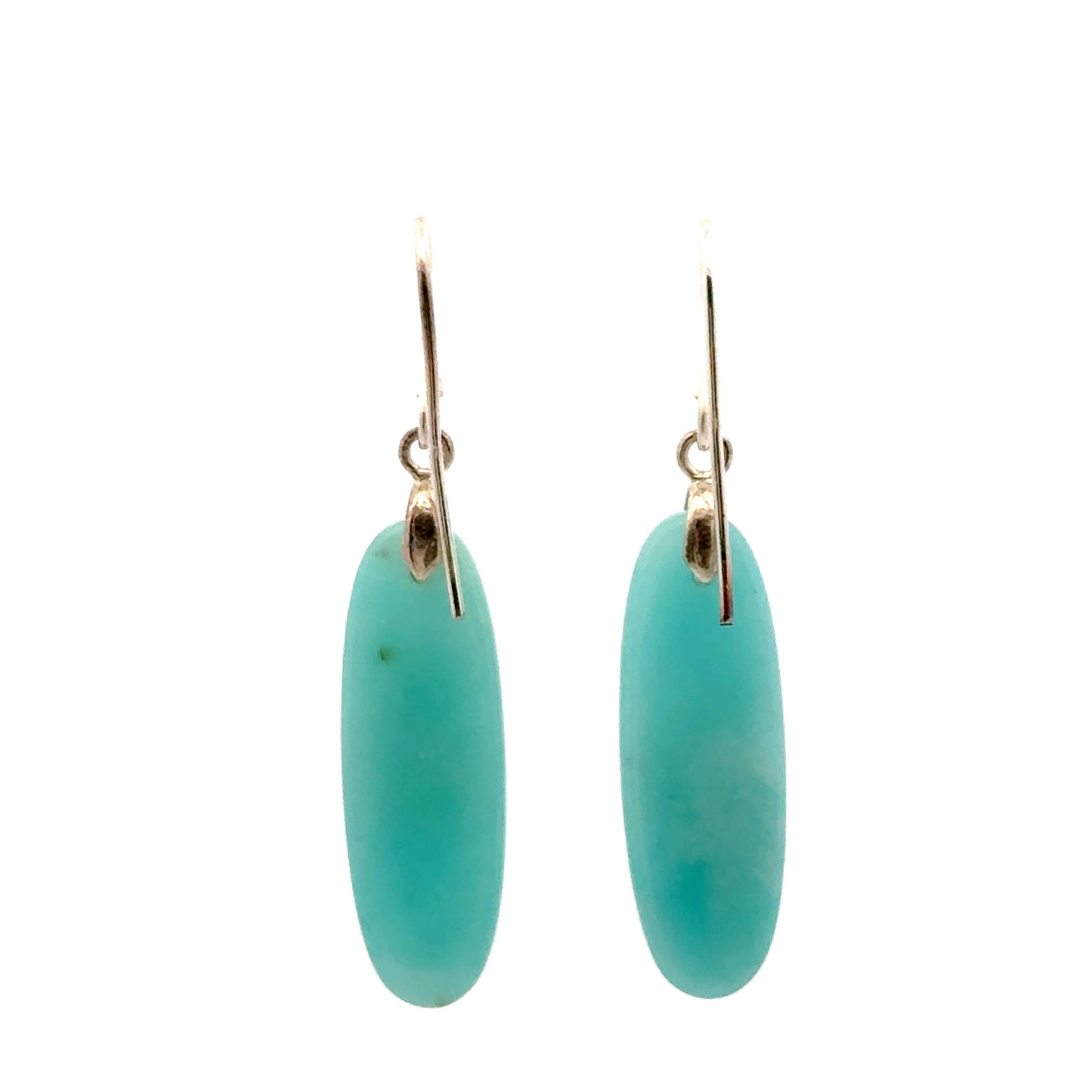 Amazonite Earrings – 925 Sterling Silver Featuring Oval Gemstone