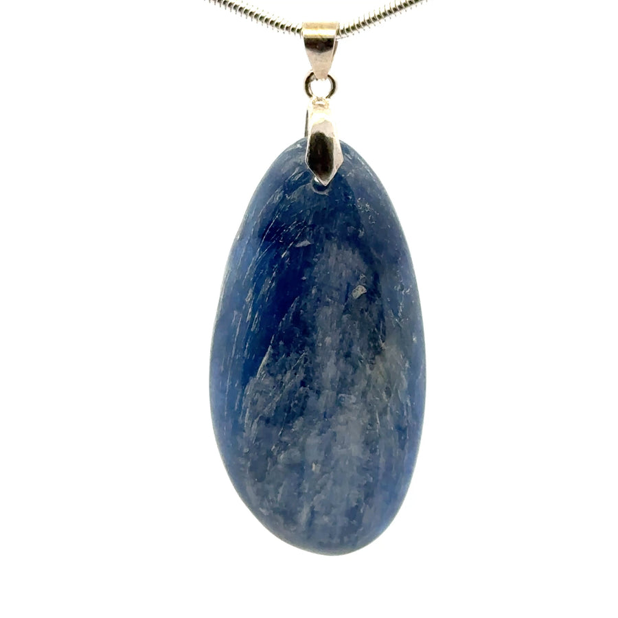 Elegant Simple Kyanite Pendant – Handmade 925 Sterling Silver Design
